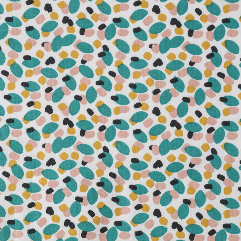 Printed Cotton KONOGO White / Bright Multicolored